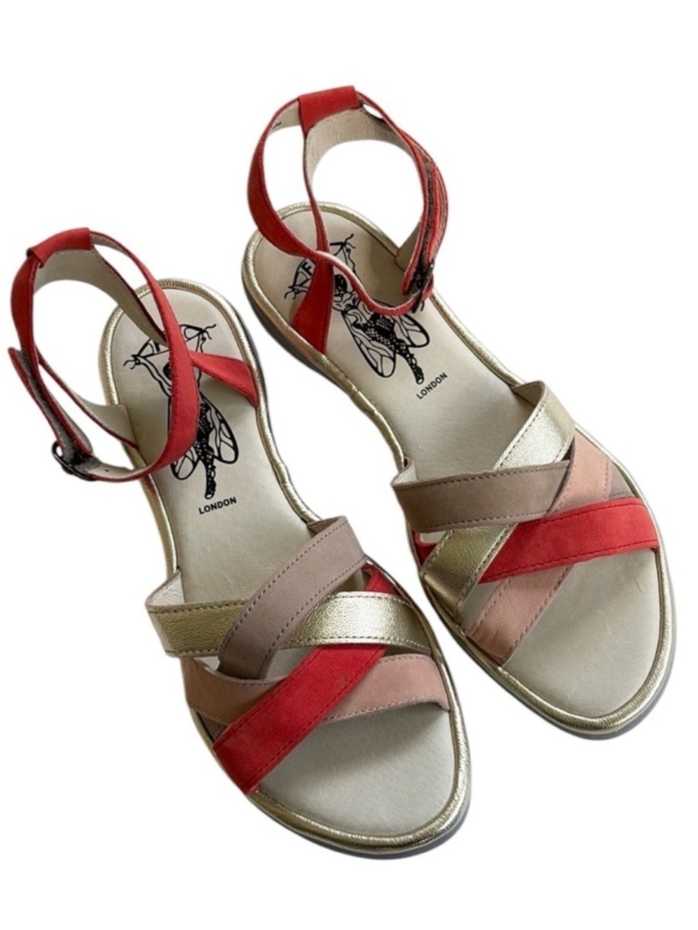 EUC Fly London Leather Cune Sandals Size 9 - 9.5
